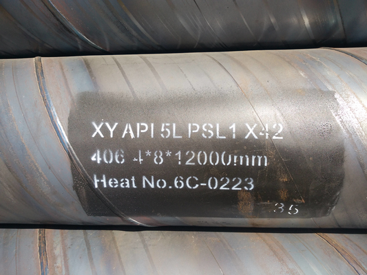 600mm Q235Aの円形の金属の管はパイプラインのための継ぎ目が無い15m螺線形の炭素鋼の管を配管する